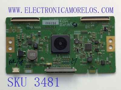 T-CON PARA TV LG / NUMERO DE PARTE 6871C-5043C / 6870C-0689A / 5043C / PANEL LC650EGE (FK)(M1) / LC650EGF (FK)(M2) / MODELO 65UJ7700-UA.BUSYLJR	
